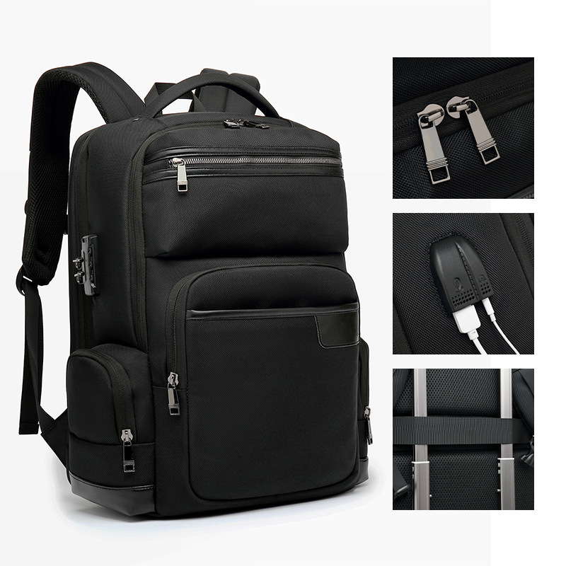 Poslovni ruksak za laptop 36-55L, Oxford tkanina, vodootporan, protivkrađijski, otporan na habanje, za 17-inčni prijenosnik