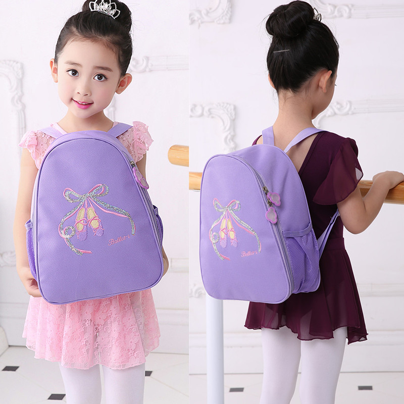 Geantă de dans pentru copii din material Oxford, respirabilă și anti-furt, căptușeală din nailon, model geometric pentru antrenament în afara școlii