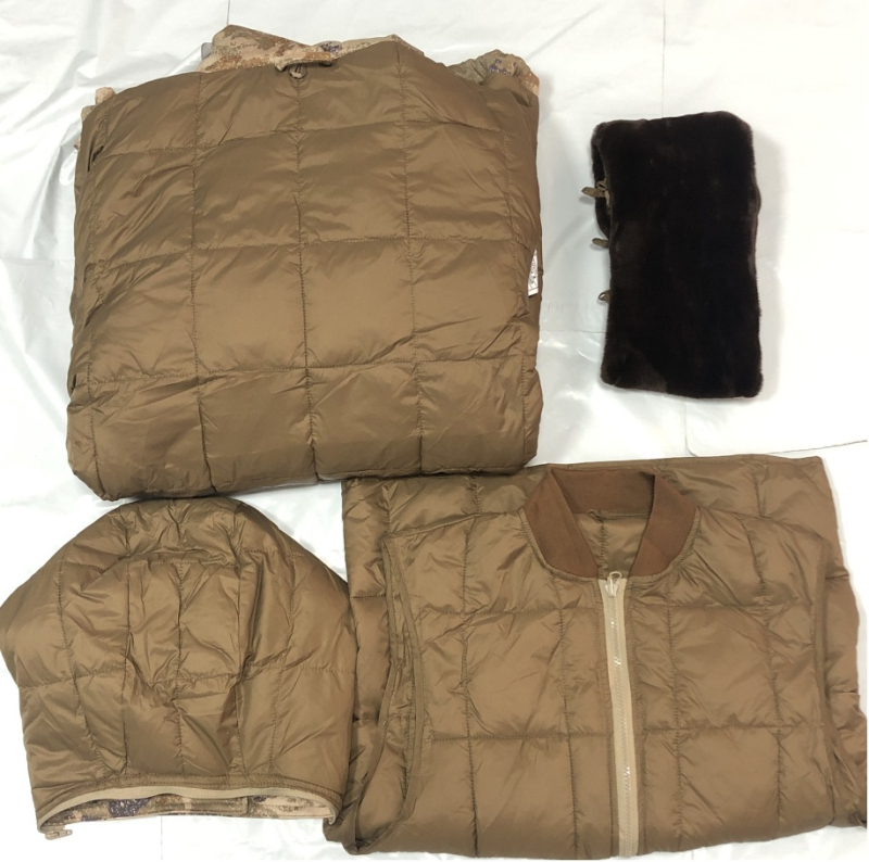 Външно палто с камуфлажен принт и пух за зима и есен — памучна смес, ветроустойчиво, топло, унисекс, за възрастни