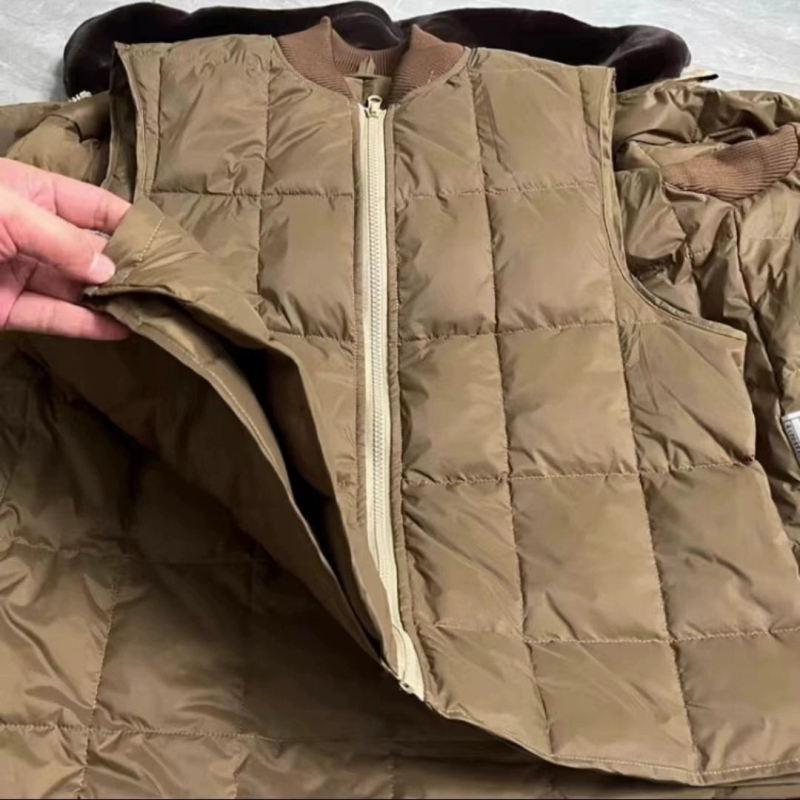 Външно палто с камуфлажен принт и пух за зима и есен — памучна смес, ветроустойчиво, топло, унисекс, за възрастни