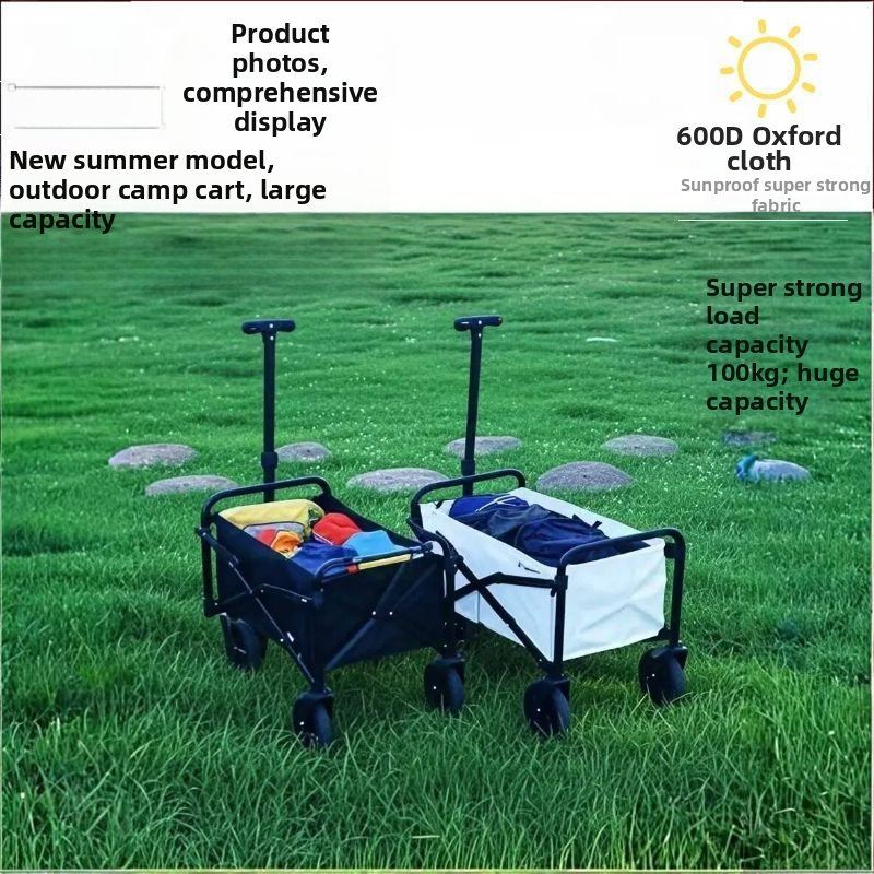 Skladajúci štvorkolový vozík s železným rámom, prenosný skladovací vozík s potlačou loga a prispôsobením