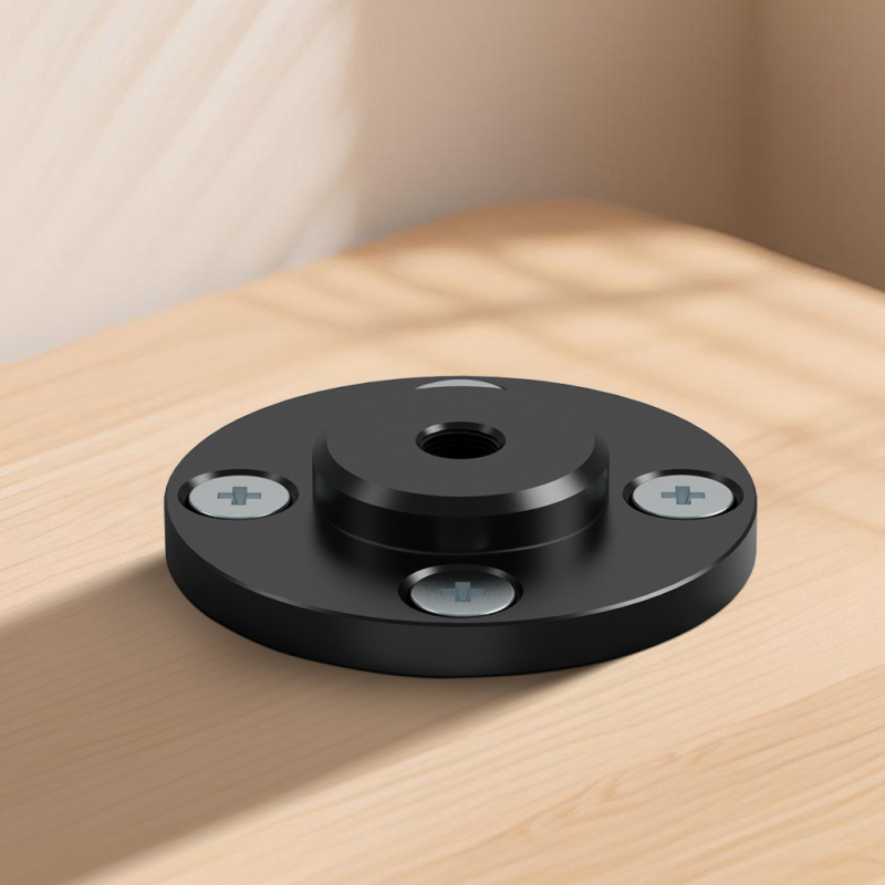 Suport cu flanșă pentru GoPro, cu cap sferic de 1/4 inch — aliaj de aluminiu, montaj pe perete sau pe birou, sarcină maximă 2-5 kg.