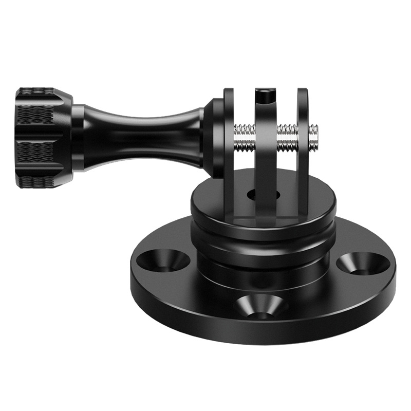 Suport cu flanșă pentru GoPro, cu cap sferic de 1/4 inch — aliaj de aluminiu, montaj pe perete sau pe birou, sarcină maximă 2-5 kg.