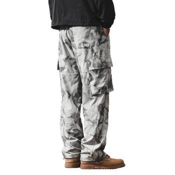 Мъжки камуфлажни панталони за работа, леки и дишащи, полиестер-еластан 93%/7%, ниска талия, прав силует