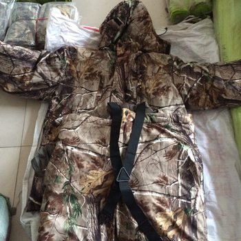 Камуфлажна ловна куртка с памучен пълнеж, чисто памучна тъкан, сваляща се, дишаща и водоустойчива
