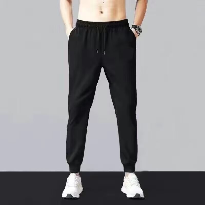 Мъжки ежедневни панталони с права кройка, предно копче, ниска талия, полиестерна материя, подходящи за пролет и есен