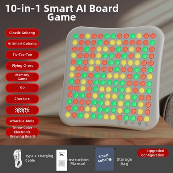 AI-omogućena višenamjenska ploča 10-u-1 Go/Gomoku/Dama — ABS materijal, edukativna igra za djecu