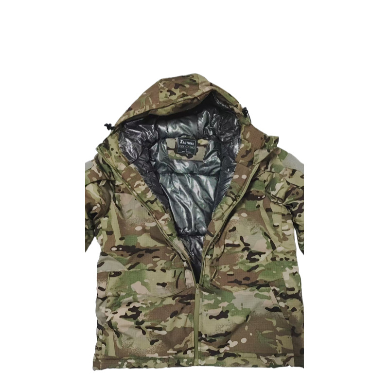 Камуфлажно памучно‑смесено яке и панталони, зимно унисекс облекло, водоустойчиво, дишащо, топло, издръжливо на износване, графеново усилено