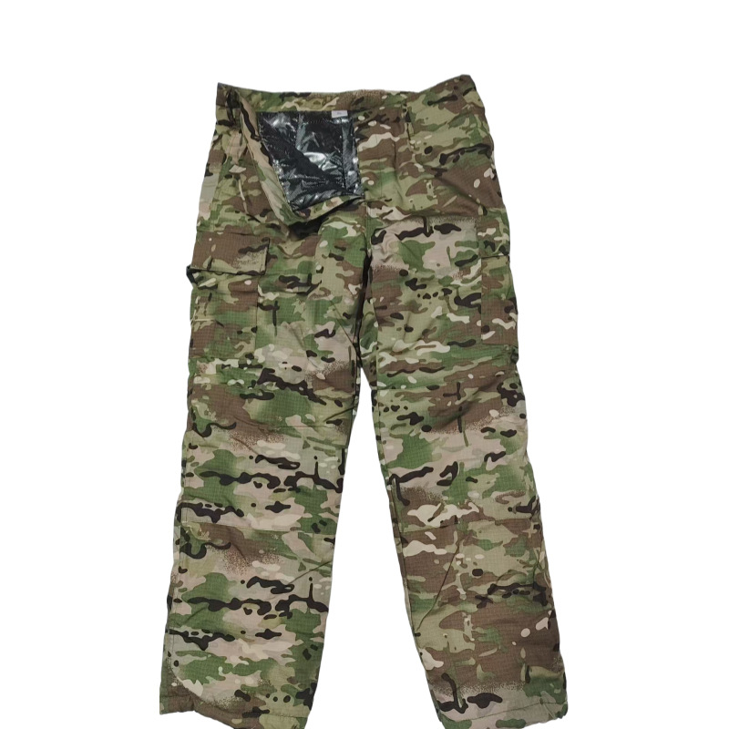 Камуфлажно памучно‑смесено яке и панталони, зимно унисекс облекло, водоустойчиво, дишащо, топло, издръжливо на износване, графеново усилено