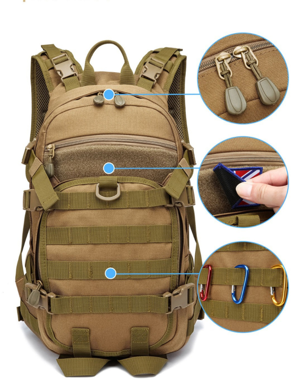Taktički ruksak za outdoor, najlon, kapacitet 25L, otporan na habanje, proširiva zapremnina, zaštita kralježnice, unisex