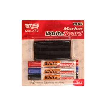 Модел 882: пластмасови маркери за бяла дъска, водно-базирани, изтриваеми, връх 0,55 мм, комплект от три броя