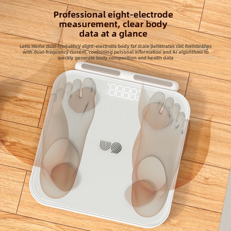 Bluetooth-om podržana vaga za mjerenje tjelesne masnoće, kompatibilna s Androidom i iOS-om, mjeri tjelesnu masnoću i vodu, USB punjenje, raspon težine 0,1-180 kg, ploča od kaljenog stakla