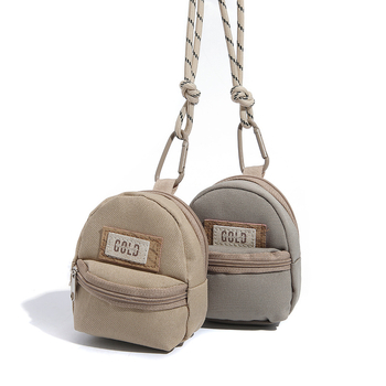 Mini nyakba akasztható táska érmékhez, kártyákhoz és fülhallgatókhoz — vászon, uniszex, 2024 tavasz, kültéri sportok, kopásálló