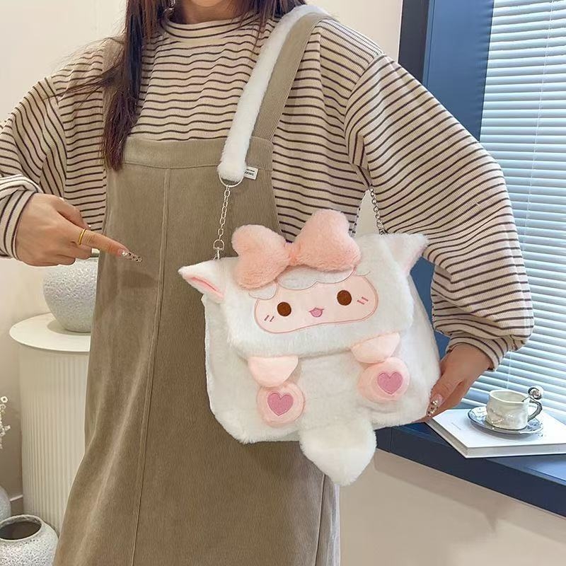 Plüss gyerek hátizsák állatmintás, könnyű és kompakt óvodába