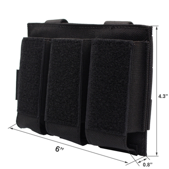 Taktikai tripla táras mellény 9 mm-es gyorskioldó hüvellyel, MOLLE-kompatibilis, 1000D nejlon, Tyco