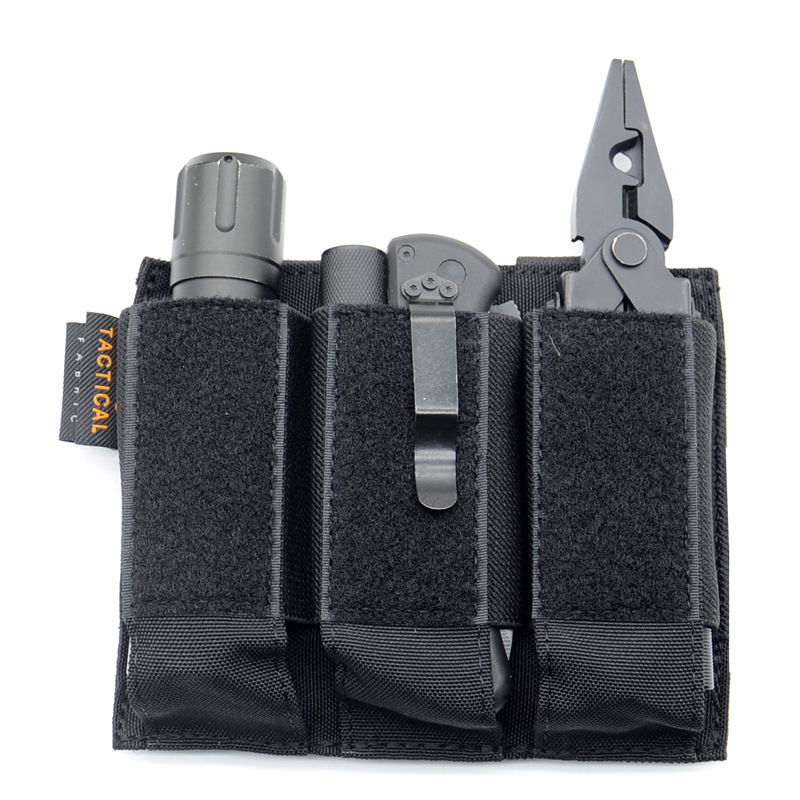 Taktikai tripla táras mellény 9 mm-es gyorskioldó hüvellyel, MOLLE-kompatibilis, 1000D nejlon, Tyco