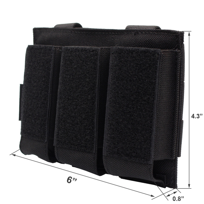 Taktikai tripla táras mellény 9 mm-es gyorskioldó hüvellyel, MOLLE-kompatibilis, 1000D nejlon, Tyco