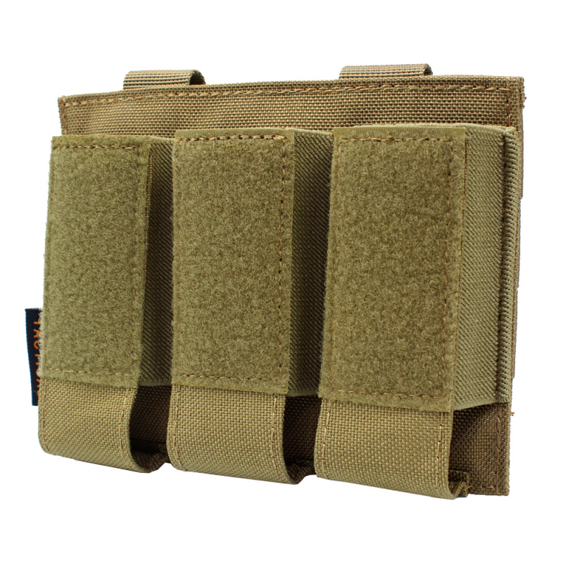 Taktikai tripla táras mellény 9 mm-es gyorskioldó hüvellyel, MOLLE-kompatibilis, 1000D nejlon, Tyco