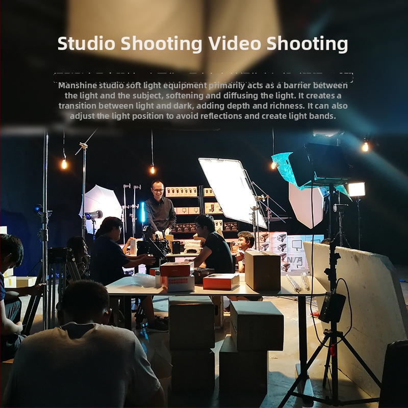 Zhijie ZJ6090 Soft Light zariadenie na filmové, televízne a video snímky; hliníková zliatina; hmotnosť 0,85 kg / 1,1 kg.