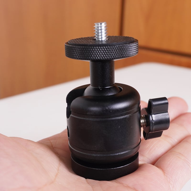 Μεταλλικό στήριγμα προβολέα οροφής με σφαίρα κεφαλής, καθολική ρύθμιση, βίδα τυπικού μεγέθους 1/4, 6 mm