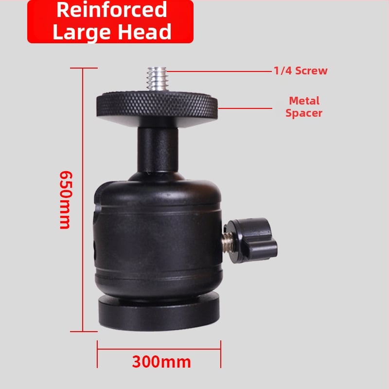 Μεταλλικό στήριγμα προβολέα οροφής με σφαίρα κεφαλής, καθολική ρύθμιση, βίδα τυπικού μεγέθους 1/4, 6 mm