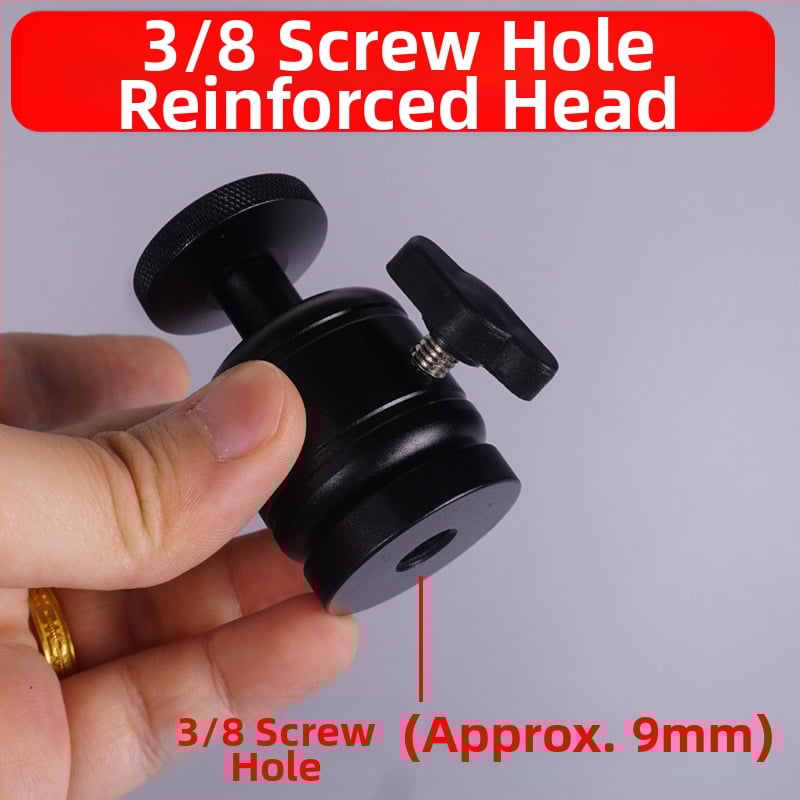 Μεταλλικό στήριγμα προβολέα οροφής με σφαίρα κεφαλής, καθολική ρύθμιση, βίδα τυπικού μεγέθους 1/4, 6 mm