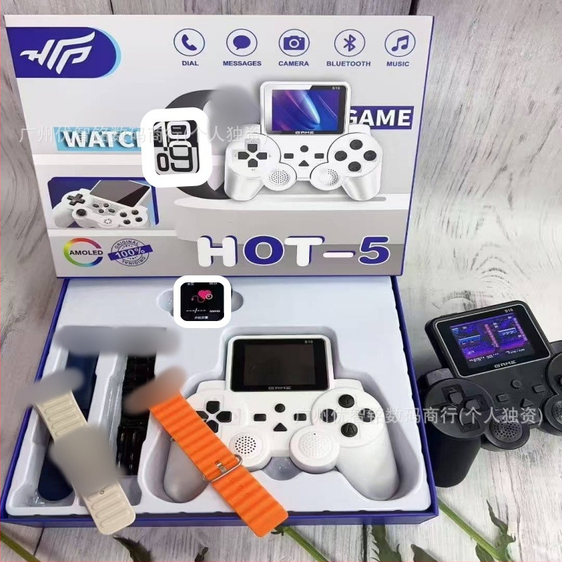 Chytré hodinky s hernou konzolou a súpravou viacerých remienkov, Bluetooth volania, monitorovanie zdravia (srdcová frekvencia, krvný tlak, SpO2, sledovanie spánku)