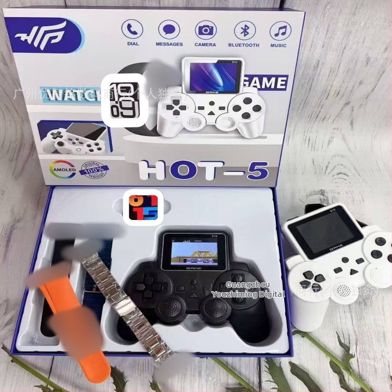 Chytré hodinky s hernou konzolou a súpravou viacerých remienkov, Bluetooth volania, monitorovanie zdravia (srdcová frekvencia, krvný tlak, SpO2, sledovanie spánku)