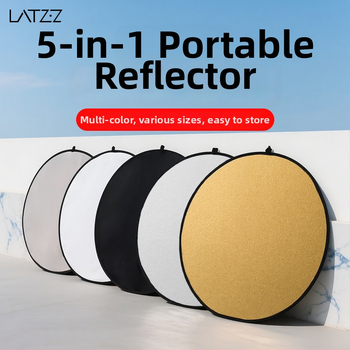 Prenosný skladací kruhový reflektor pre fotografovanie, 5 v 1, magnéziová zliatina, nosnosť 2–5 kg, hmotnosť 0,1 kg