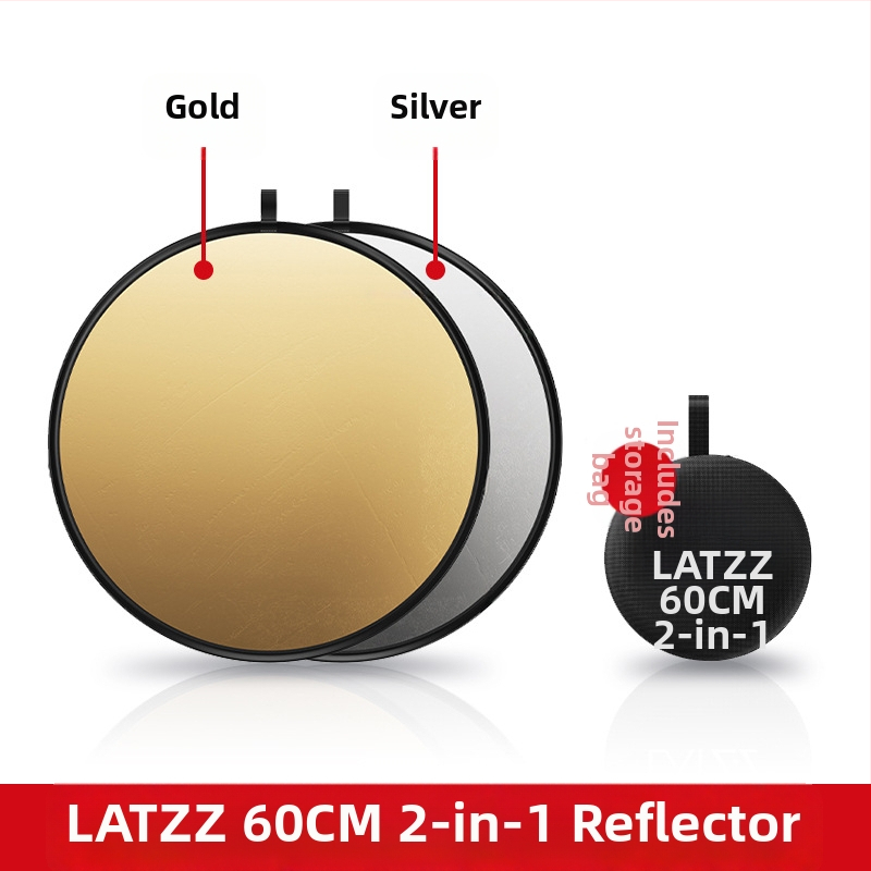 Prenosný skladací kruhový reflektor pre fotografovanie, 5 v 1, magnéziová zliatina, nosnosť 2–5 kg, hmotnosť 0,1 kg