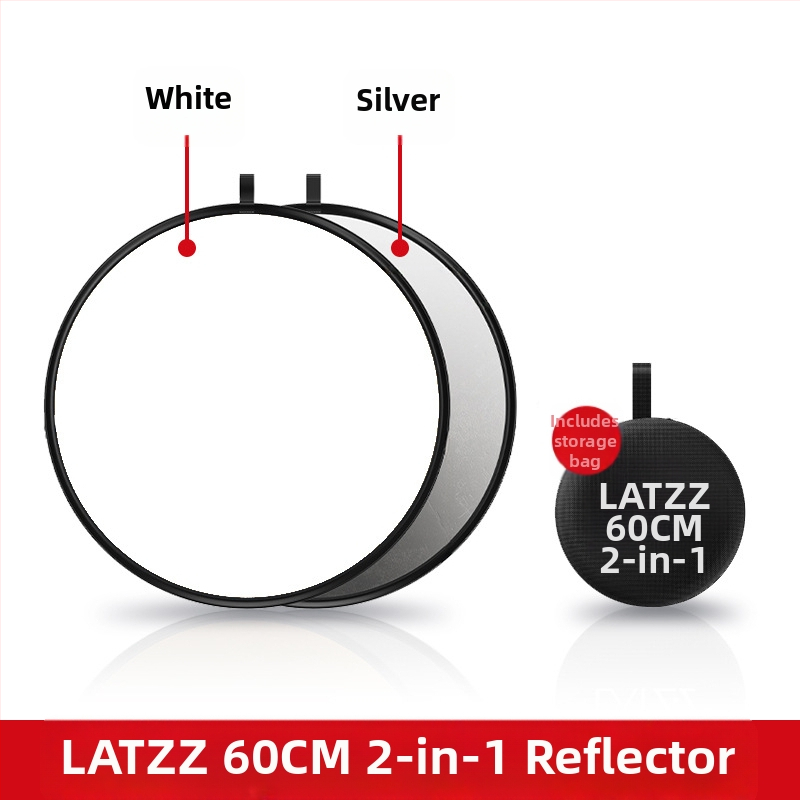 Prenosný skladací kruhový reflektor pre fotografovanie, 5 v 1, magnéziová zliatina, nosnosť 2–5 kg, hmotnosť 0,1 kg
