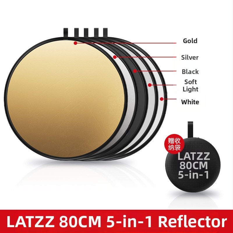 Prenosný skladací kruhový reflektor pre fotografovanie, 5 v 1, magnéziová zliatina, nosnosť 2–5 kg, hmotnosť 0,1 kg