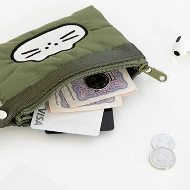 Najlon mini novčanik za kovance s mačkom u anime stilu, velik kapacitet, sladak novčanik za ruž i ključeve, unisex