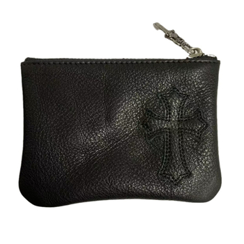 Valódi bőrből készült aprópénztárca azonosító tartóval, kereszt kard cipzárral, városi minimalizmus, lélegző, vízálló, ultrakönnyű, antibakteriális