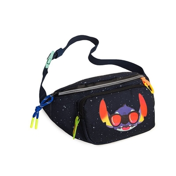 Dječja pojasna torbica Stitch s karikaturnim motivom, platno materijal, podstava od poliester, dihaća, unisex, za vrtić