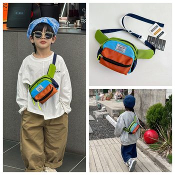 Dječja crossbody torba za outdoor putovanja – Unisex, vanjski najlon, unutarnja poliester podstava, jednobojni uzorak, otporna na habanje, smanjenje opterećenja
