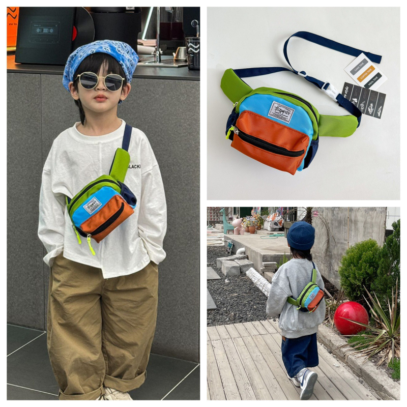 Dječja crossbody torba za outdoor putovanja – Unisex, vanjski najlon, unutarnja poliester podstava, jednobojni uzorak, otporna na habanje, smanjenje opterećenja