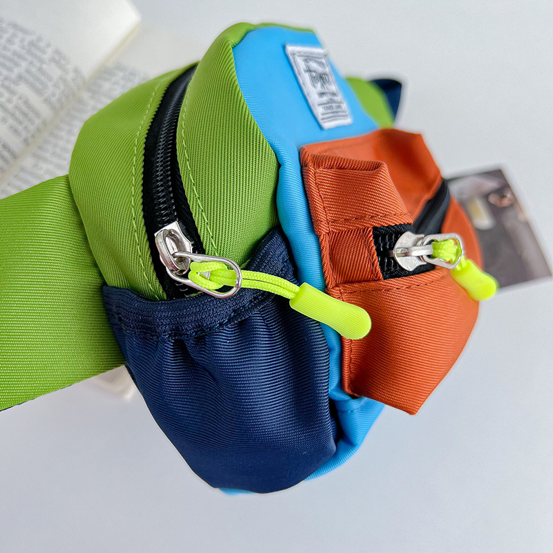 Dječja crossbody torba za outdoor putovanja – Unisex, vanjski najlon, unutarnja poliester podstava, jednobojni uzorak, otporna na habanje, smanjenje opterećenja