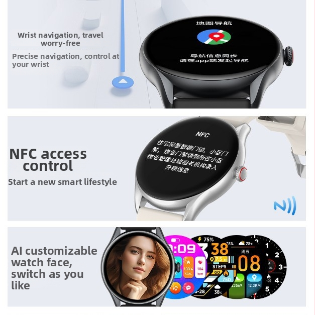 M19Pro AMOLED pametni sat s Bluetooth pozivima, offline plaćanjima, praćenje otkucaja srca i saturacije kisika u krvi