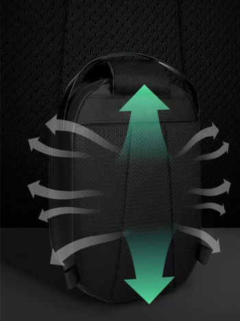 Muška torbica za prsa s tvrdim kućištem i polyedrijskim dizajnom, otporan poliester, crossbody za poslovna putovanja