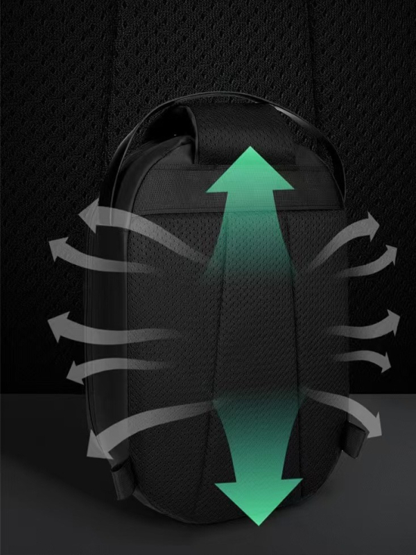 Muška torbica za prsa s tvrdim kućištem i polyedrijskim dizajnom, otporan poliester, crossbody za poslovna putovanja