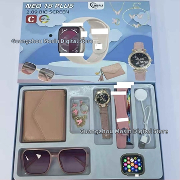 Pametni sat Neo18Plus s Bluetooth pozivima, praćenje srčanog ritma, mjerenje krvnog tlaka, zasićenost kisikom krvi, vodootporan.