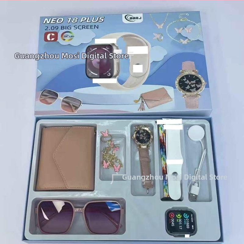 Pametni sat Neo18Plus s Bluetooth pozivima, praćenje srčanog ritma, mjerenje krvnog tlaka, zasićenost kisikom krvi, vodootporan.