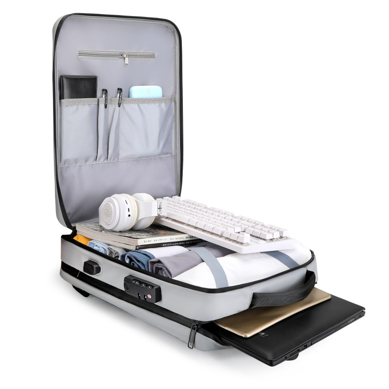 Tvrdi ABS ruksak – 20-35L, Geometrijski uzorak, Vodootporan, Protiv krađe, Model KZ8009