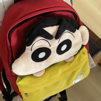 Školski ruksak sa slatkim crtić likom Shin-chan - platno, super lagan, dječji stil, uzorak: likovi, naramenice s zračnim jastučićem