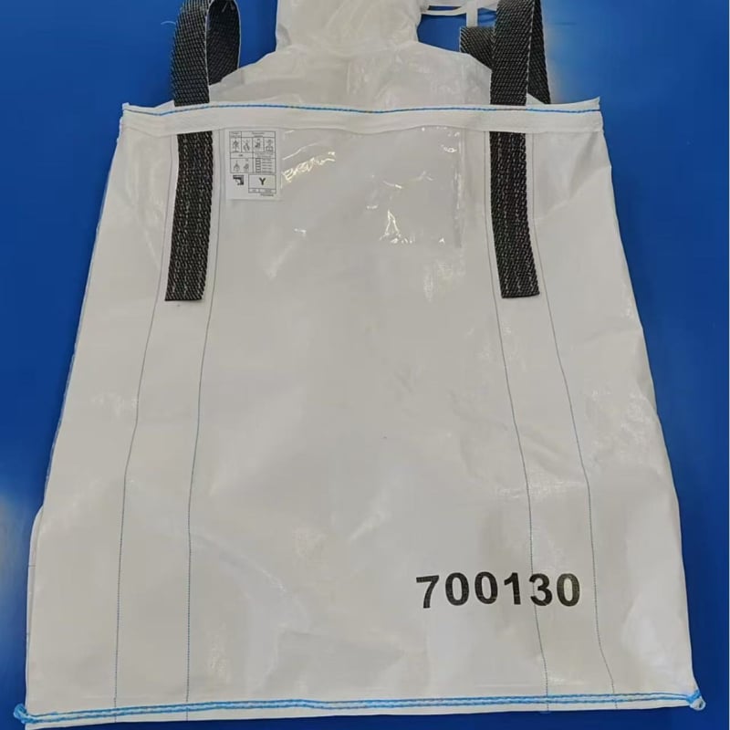 Kontejnerska vreća za građevinski materijal, polipropilen, nosivost 1000 kg, dno s rubom (skirted bottom), 4 kopče za vješanje