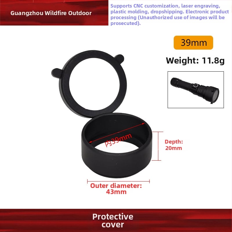 Защитен капак за фенерче съвместим с T1/T2/X300V/X400V/SRO/MRO, пластмасов, силово управление