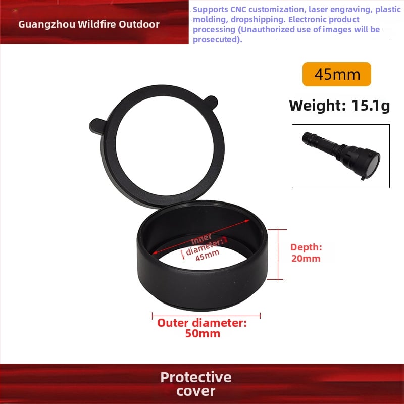 Защитен капак за фенерче съвместим с T1/T2/X300V/X400V/SRO/MRO, пластмасов, силово управление