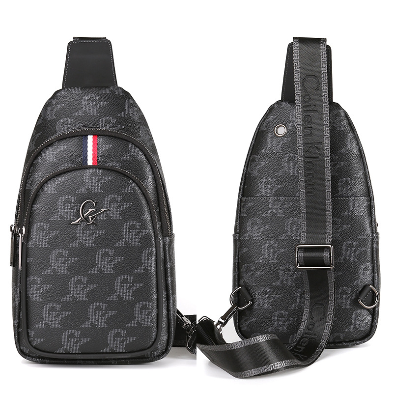 Muška crossbody torba uličnog stila od PVC-a, s uzorkom slova, za putovanja i slobodno vrijeme