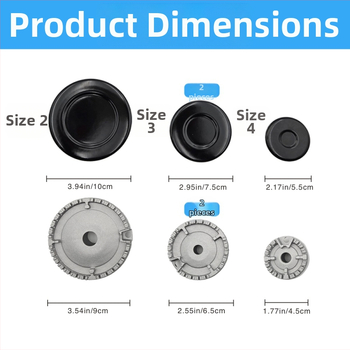 Sabaf gaasipliidi tarvikud: tasapinnaline leekkate + leekjaoturi komplekt; metallist kate + leekjaotur; manuaalne paigaldus; neto kaal 500 g